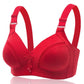 Large Size Thin Section No Steel Ring Top Support Gathered Beautiful Back Non-magnetic Comfortable Thin Section Underwear Text Jacquard Bra