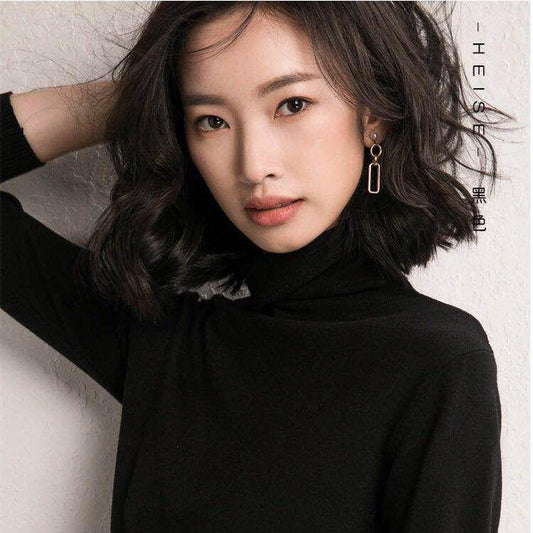 Sweater Female Korean Version of The Loose Winter New Sweater High Collar Pullover Slim Sweater