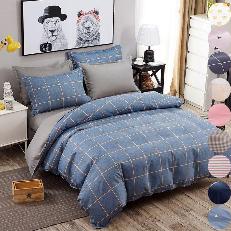 WTEMPO Brand fashion Student dormitory lattice Geometric Pattern Polyester Bedding  Duvet Cover