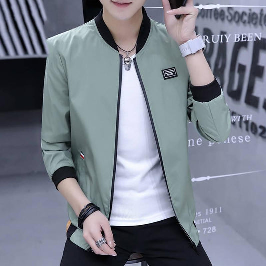 2019 Autumn Casual Solid Color Slim Fashion Baseball Jacket Men's Jacket Brand Clothing Size M-4XL