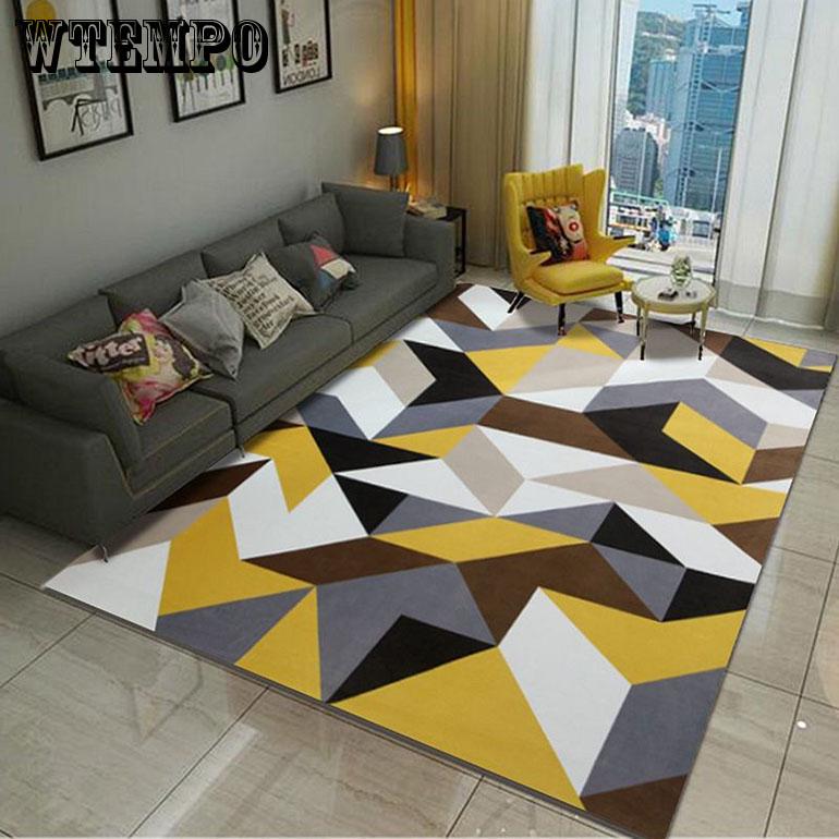 Geometric carpet living room coffee table bedroom bedside carpet home study rug Nordic