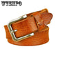 Fashion Genuine Leather Belt Man Vintage Pin Buckle Full-grain Leather Designer Men Belt