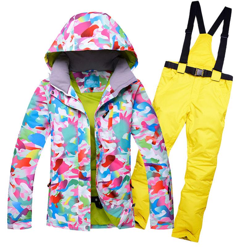 Winter Ski Clothing Suit Women Veneer Waterproof Cotton Wear-resistant Couple Outdoor Windproof Warm Breathable Single and Double Board Ski Pants