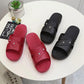 Women's Summer Thick-soled Slippers Home Bathroom Bath Non-slip Slippers Korean Casual Medium-heeled Slippers Mother Sandals Flip Flops