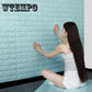WTEMPO Brick Wall Sticker Creative Brick Pattern Wallpaper Waterproof Wall Sticker Home Decoration