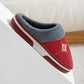 Lovers PU Lint Slippers Household Waterproof Thick-soled Warm Cotton Slippers Winter Indoor Couple Hair Slippers
