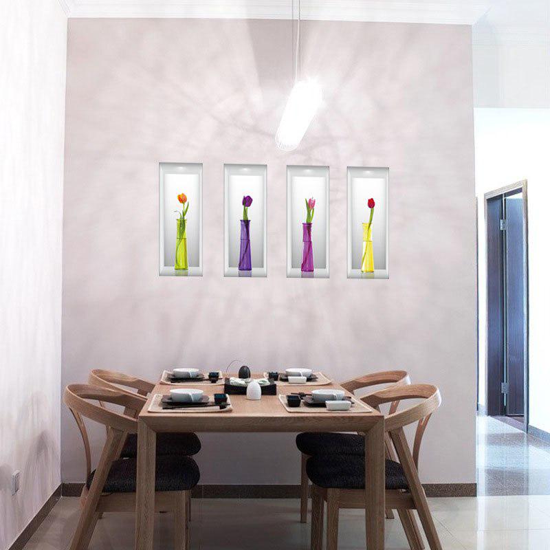 Sticker Three-dimensional Vase Wall Stickers Home Decor Living Room Office Window Decal