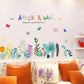 Warm hand-painted flower baseboard wall stickers Children's room classroom decoration stickers