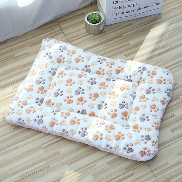 Pet Soft Blanket Winter Dog Cat Bed Mat Print Warm Sleeping Mats Small Medium Dogs Cats Fleece Mats Pet Pads