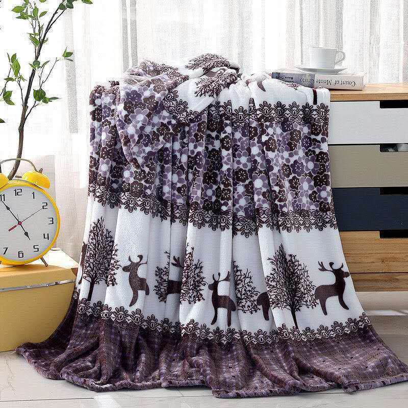 Coral Fleece Blanket Flannel Blanket Sheets Plus Fleece Single Double Dormitory Office Air Conditioning Blanket Soft Thin Blanket