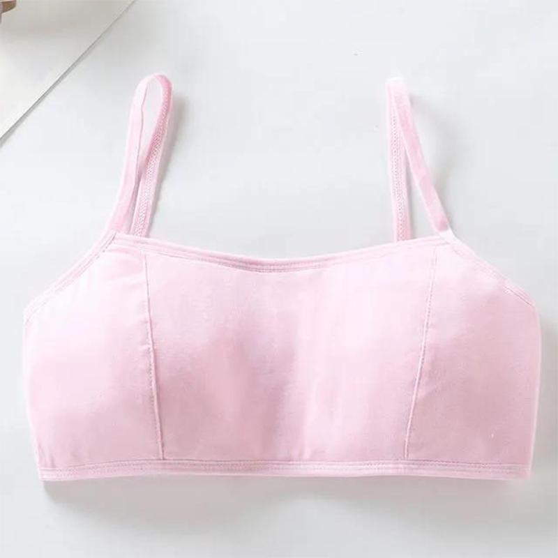 Student Girl Spaghetti Straps Training Bra Underwear Cute Cartoon Bralette Cute
