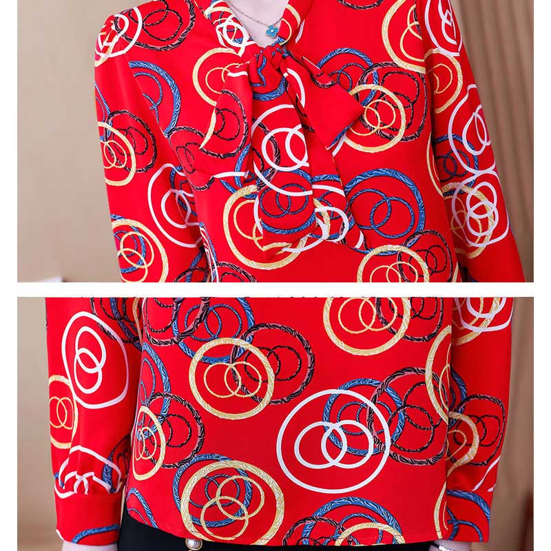 Chiffon Shirts Women's Thin Fashion Tops Loose Stacked Color-blocking Shirts Bottoming Shirts