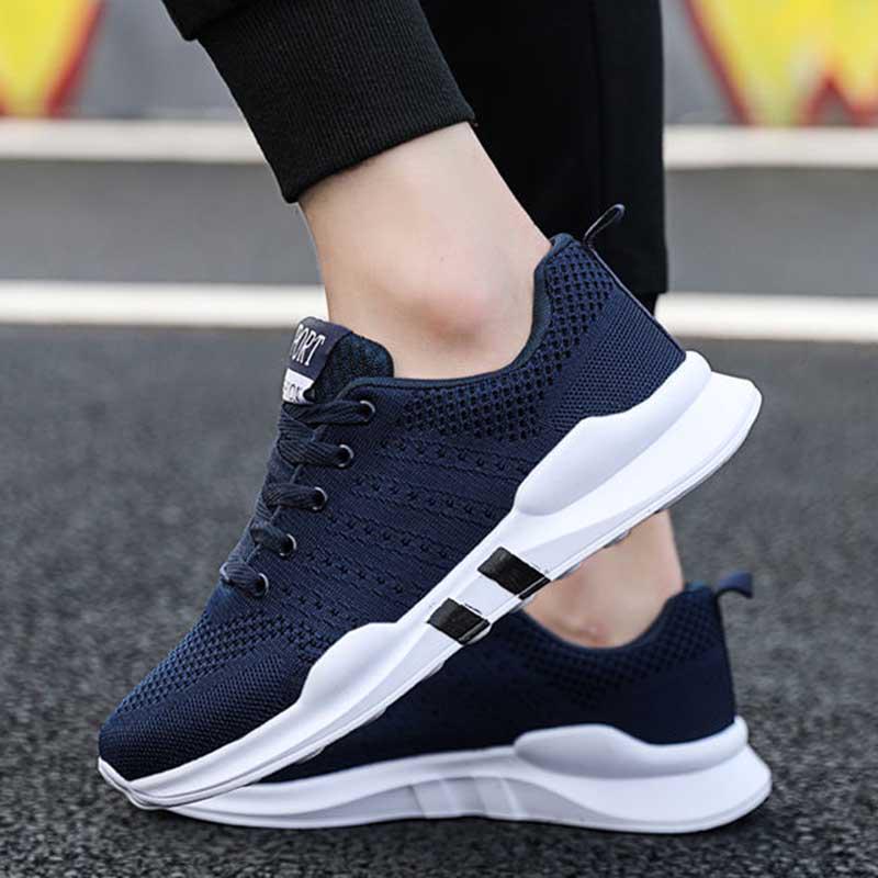Size 39-44 Men Sneakers Non-slip Basketball Shoes Breathable Deodorant Flying Woven Mesh Students Running Shoes Wear-resistant Deodorant Skate Shoes