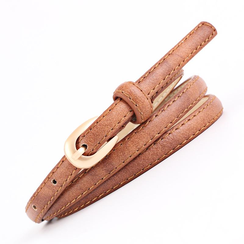 Fashion Decorative Thin Belts Ladies Pu Casual Decorative Denim Pin Buckle Belts