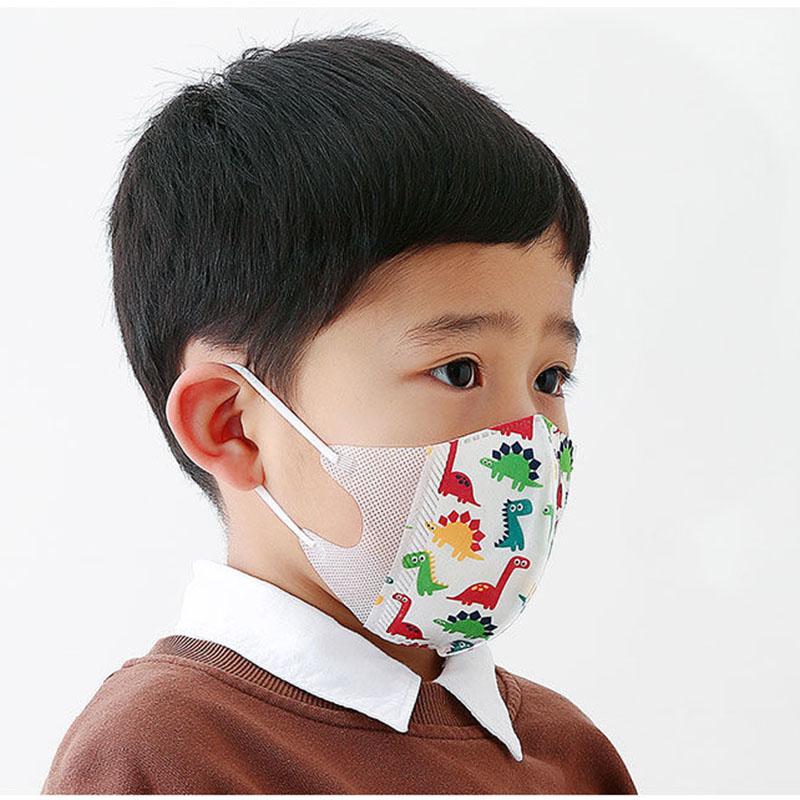 Kids Cartoon Print Anti-Dust Face Mouth Mask Lovely Breathable Washable Breathable Cotton Mouth Mask