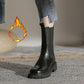 Martin Boots Woman Autumn and Winter Boots Thick Bottom Chelsea Boots Cotton Boots Snow Boots Plus Velvet Warm Winter Boots