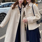 Thick Quilted Retro Woolen Coat Women Winter Loose Chinese Style Long Woolen Coat