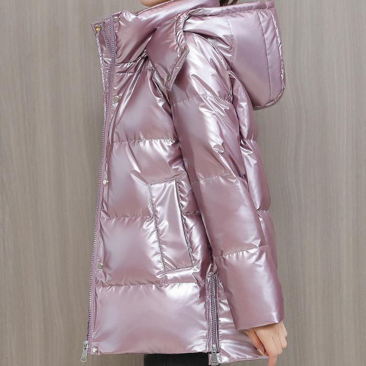 Disposable Cotton Clothes Women's Bright Face Korean Style Fashion Cotton-padded Clothes Women's Winter Loose Hooded Down Cotton Jackets
