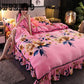 4pcs Home Bedding Sets Bed Linen Duvet Cover Flat Sheet Bedding Set Winter King Queen Bed Set
