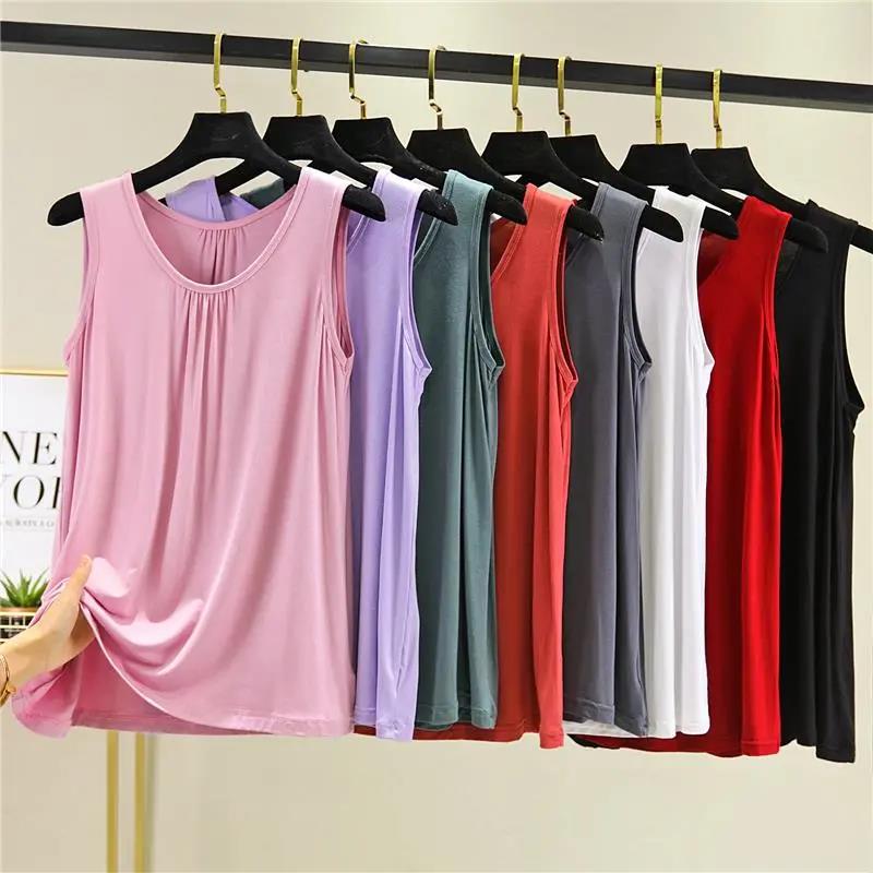 Multicolor Women T- Shirt Sleeveless  Blouses Casual Tops  Loose size