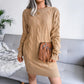Sweater Women Twist Bag Hip Pullover Knitwear Solid Color Top Trending Sweater Dress European and American Style Casual Jumper