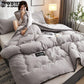 Winter Quilt Solid Color Thickened Washed Quilt Core Three-dimensional Warm Winter Quilt Quilt Double Bedding Bed Linings