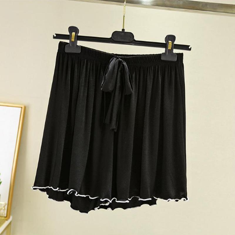 Loose Home Shorts Women's Solid Color Large Size Pants Outer Wear Casual Pants Ice Silk Summer Five-point Pants