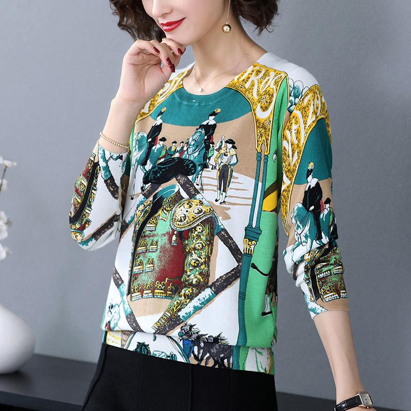 Autumn Winter Pullover Woolen Sweater Women High-end Loose Knitted Sweaters Jumpers Female Soft Cartoon Print Cashmere Sweater