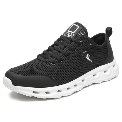 Men's Hollow Mesh Breathable Sneakers Lightweight Casual Non-Slip Sneaker Shoes