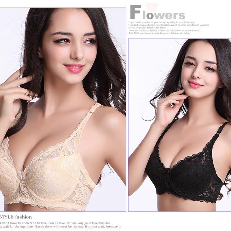 Lace Bra Ultra-thin Sexy Ladies No Sponge Comfortable Underwear Gather and Close Breast Bra Large Size Bra Sexy Underwear