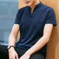 Summer Men's Cotton Short Sleeve T-Shirt Summer Body Slim Shirt Top Short Sleeve Solid Color Versatile Summer Top