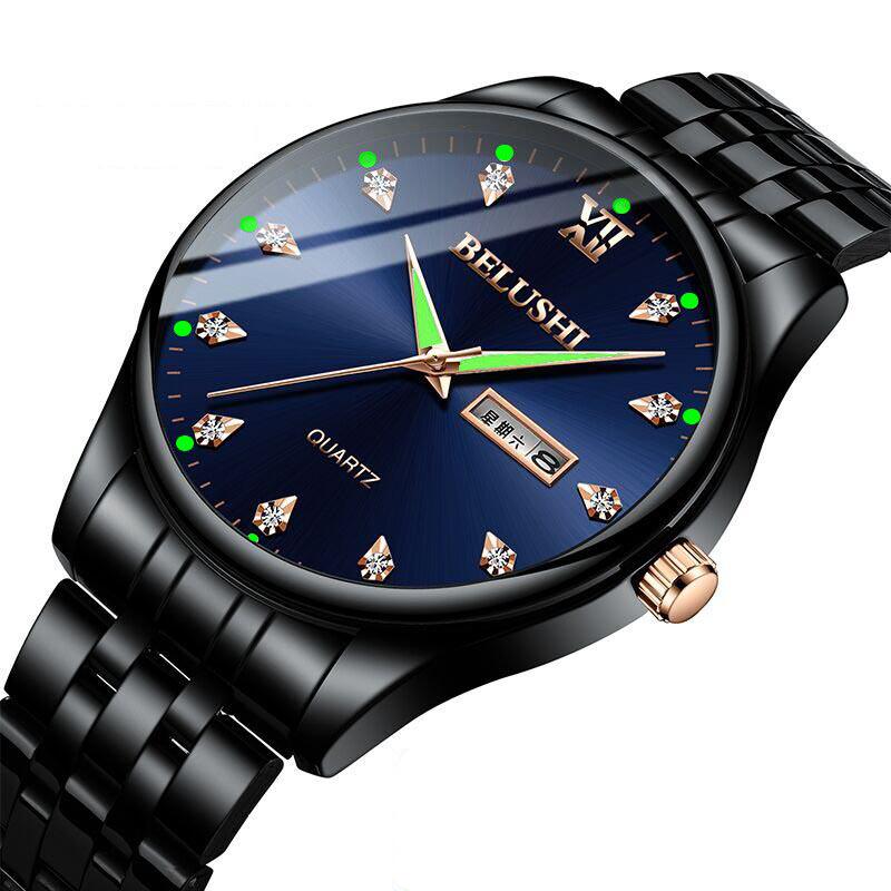 Top Luxury Men Business Watches Chronograph Waterproof Quartz Wristwatch Full Steel Male Clock