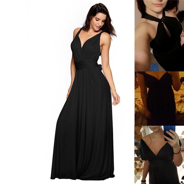 Sexy Women Bandage Long Party Multiway Swing Dress Convertible Infinity Robe Bridesmaids Boho Dress