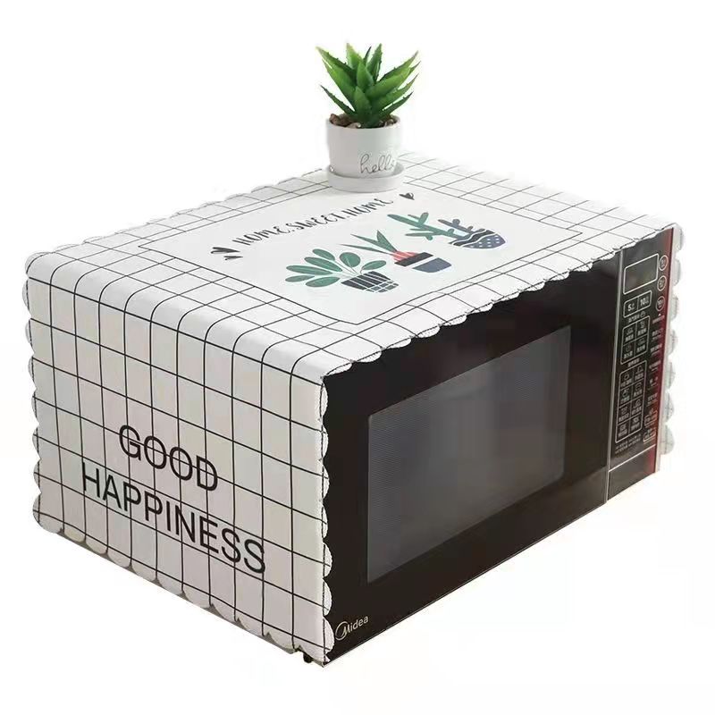 Microwave Oven Cover Dust Cover Oil-proof Thickened Splash-proof Oven Cover Cloth Universal Waterproof Cover Towel Household Dust-proof Cloth
