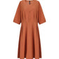Solid Color Large Size L-XXXXXL Women's Summer Dress Short Sleeve V-Neck Above Knee
