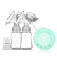 Double Electric Breast Pump BPA Free Powerful Breast Pumps USB Electric Breast Pump with Baby Milk Bottle Cold Heat Pad