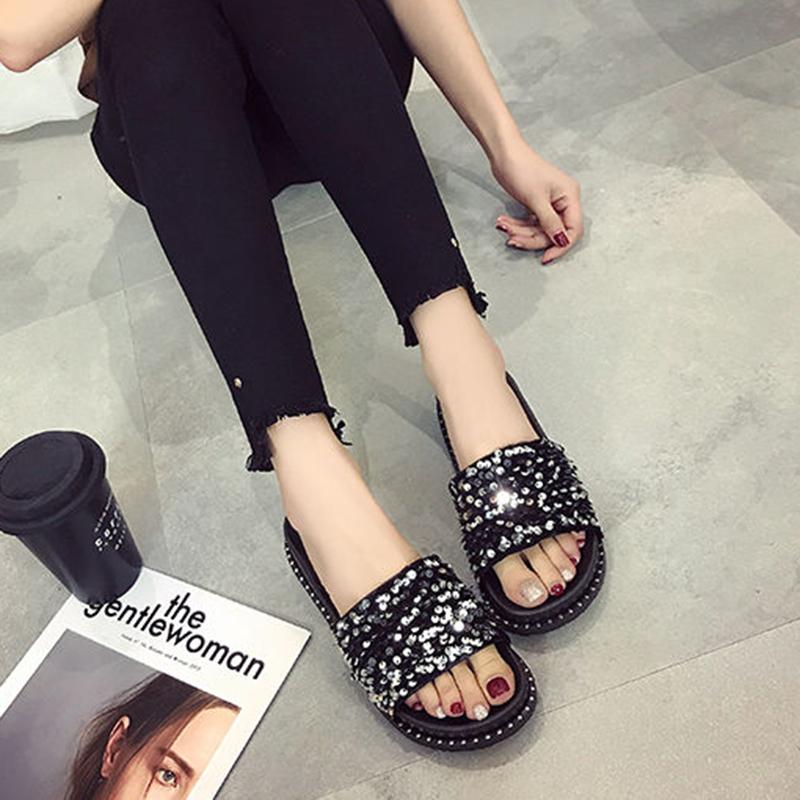 Fashion Thick-soled Slippers Women Wear Korean Shoes In Summer Women's All-match Casual Sandals Women's Comfortable Flat Slippers