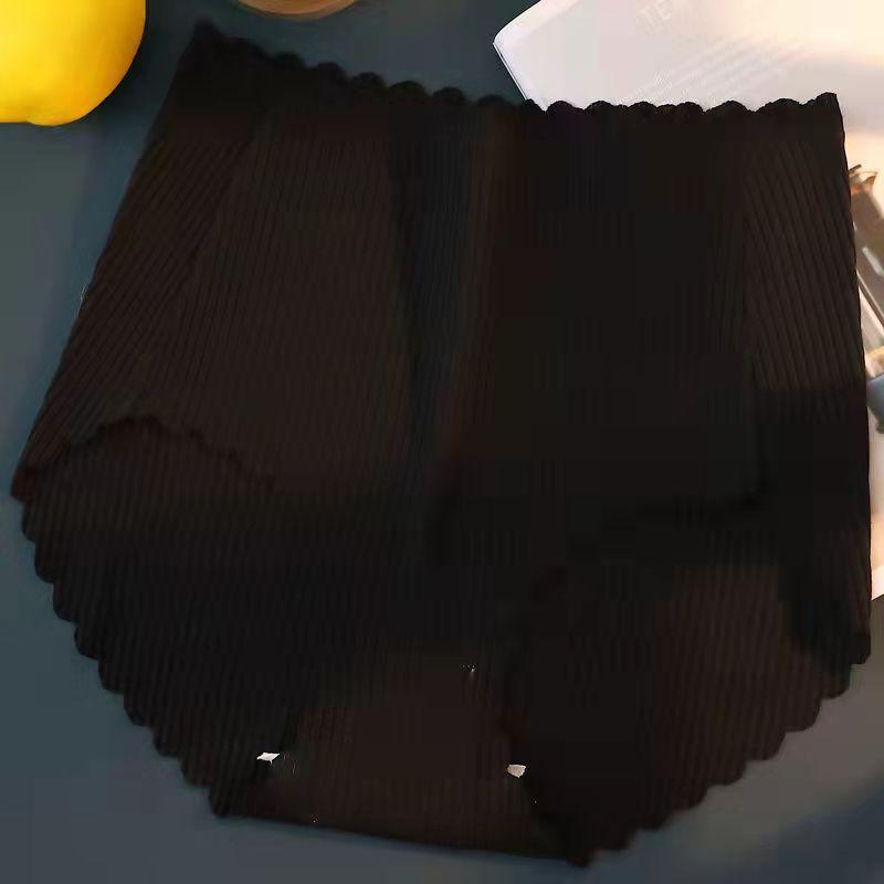 3PCS Women's High Waist Panties Antibacterial Traceless Plus Size Abdominal Suction Hip Lift Sexy Comfortable Lotus Lace Triangle Underwear Briefs