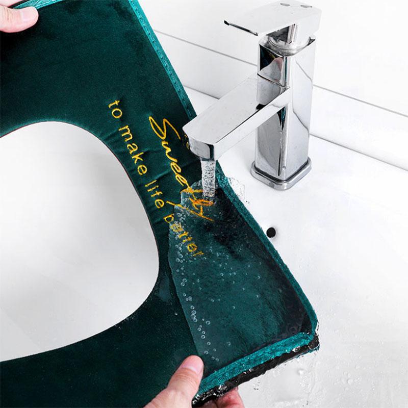 Nordic Style Toilet Cushion Home Four Seasons Universal Toilet Cover Cushion Zipper Toilet Cover Waterproof