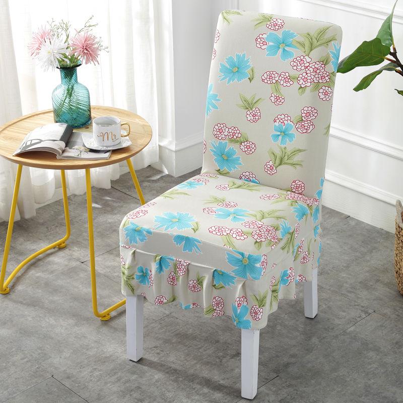 Chair Cover Spandex Printing Dining Chair Slipcover Modern Removable Anti-dirty Kitchen Seat Case
