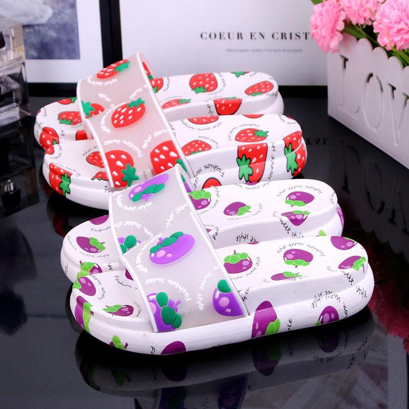 Summer Ladies Cartoon Non-slip Sandals  Slippers Home Soft-soled Bathroom Slippers Cartoon Cute Thick-soled Slippers