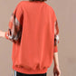 Sweatshirts Women's Spring and Autumn Large Size Loose V-neck Letter Printing Casual Plaid Stitching Long-sleeved Sweater