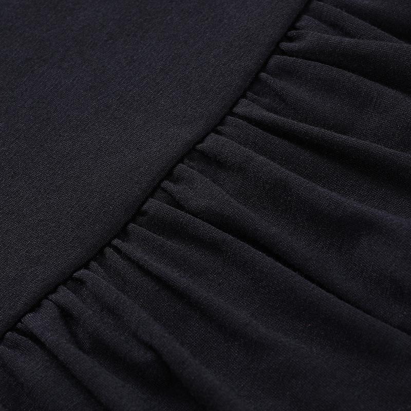 Black Pleated Ruffle Mini Skirt - Gothic High Waist Short Layered Skirt - Goth Clothing - Alt Clothing