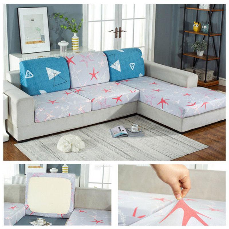 Jacquard Thick Seat Cushion Cover Stretch Furniture Protector Sofa Seat Sofa Slipcover Sofa Cover Soft Flexibility Washable