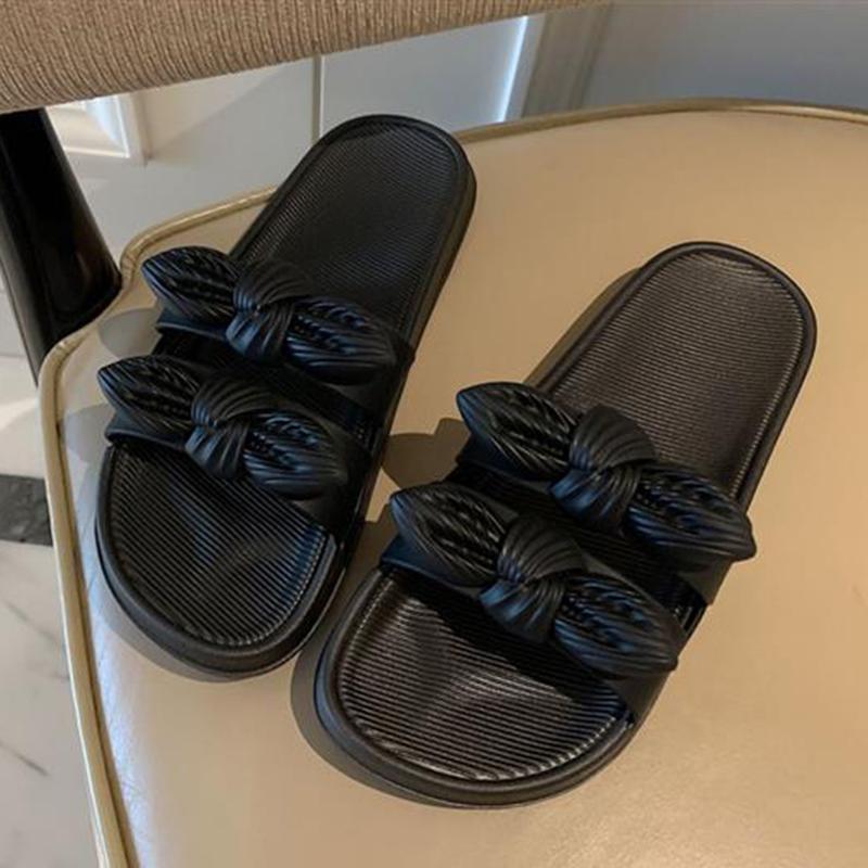 Fairy Style Sandals and Slippers Fashion Outer Wear Waterproof Non-slip Bow Beach Slippers Female Summer