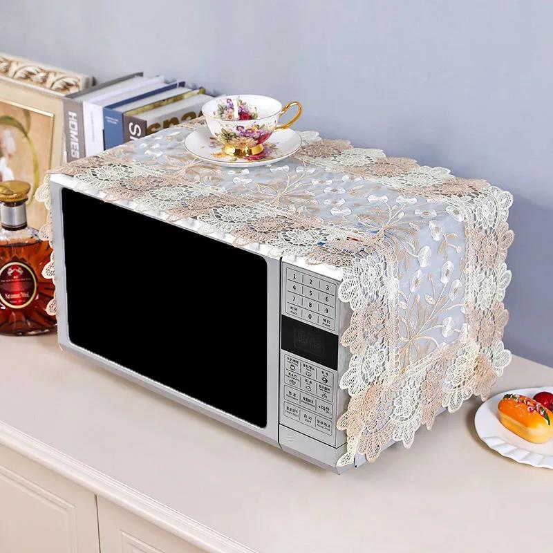 Pastoral Lace Microwave Dust Cover Towel Universal Microwave Cover Towel Household Kitchen Dust Cover