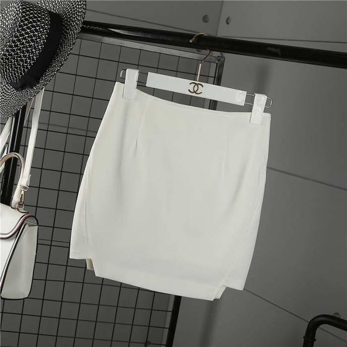 XS-3XL Pofulove White Anti-light Skirt Student Office Lady High Waist Thin Sexy A-line Step Skirt