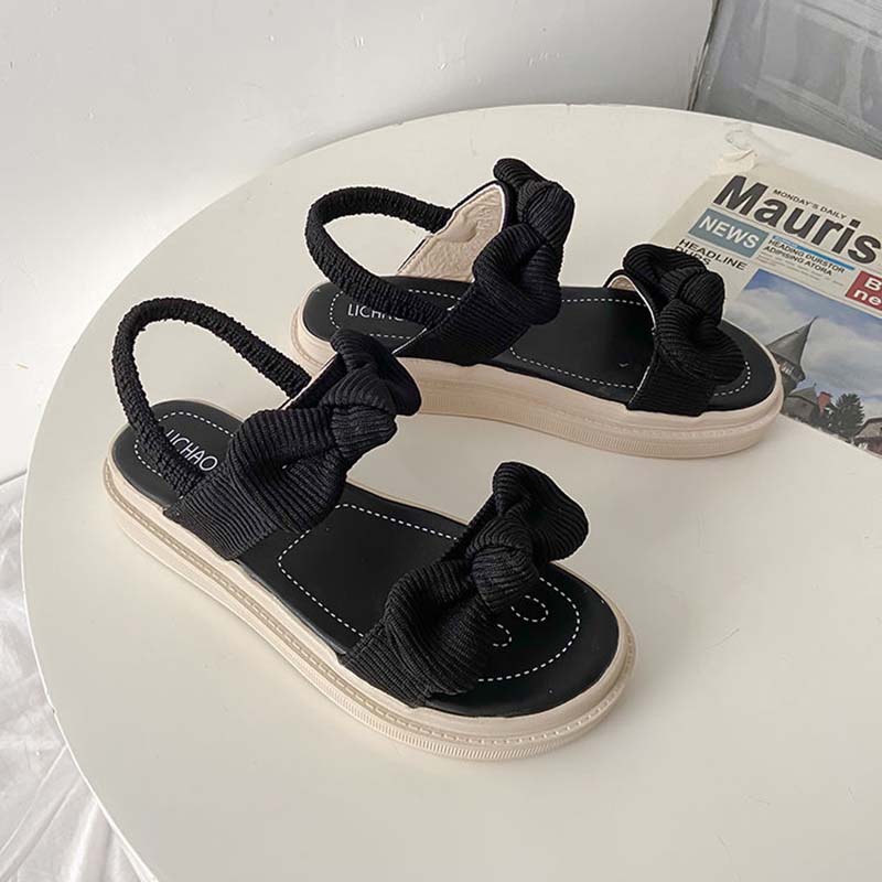 Outer Wear Sandals Female Summer Flat Bottom Fashion Student Fairy Style with Skirt