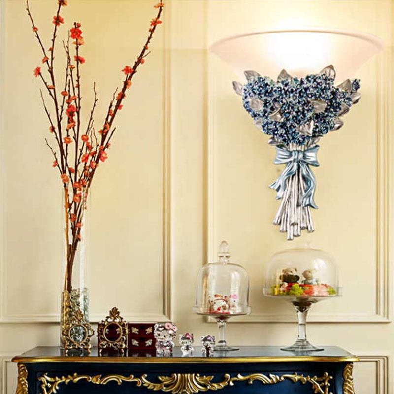 resin LED Wall lamps Living room bedroom bedside decoration lamp TV background wall lamp glass shade