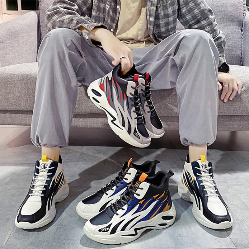 Summer Autumn Men's Sneakers Korean Trendy High-top Shoes All-match Student Men's Basketball Shoes